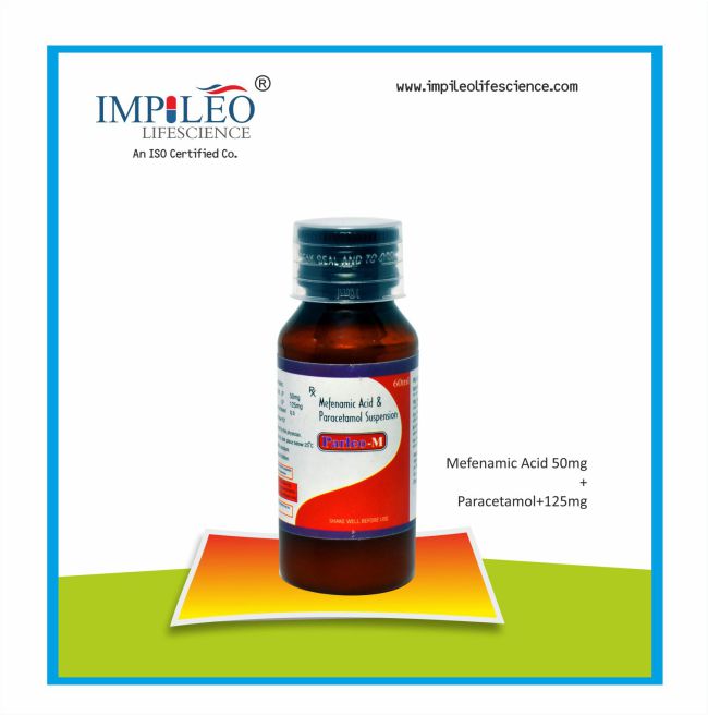 Pharma Pcd Franchise of Mefenamic acid 50mg paracetamol 125mg suspension